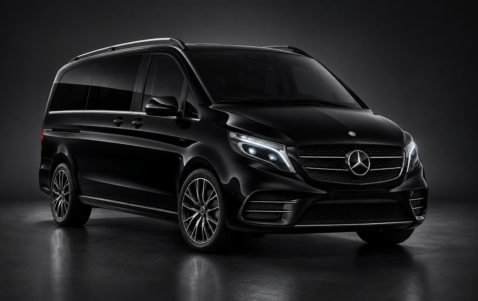 Illustration d’une Mercedes Classe V noire